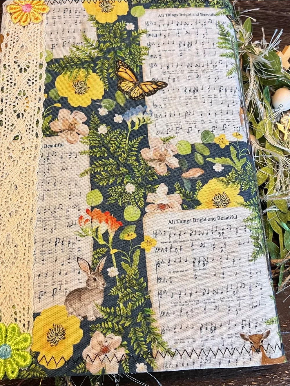 Junk Journal Nature Music Christian Faith Based Softcover Decorated 3 Sig